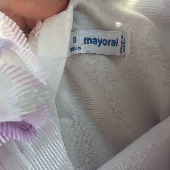 MAYORAL
Girls White & Purple Butterfly Dress - Picture 7 of 8
